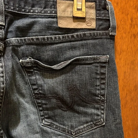 AG Adriano Goldschmied Men's Straight Jeans - Dark Blue - Picture 3 of 5